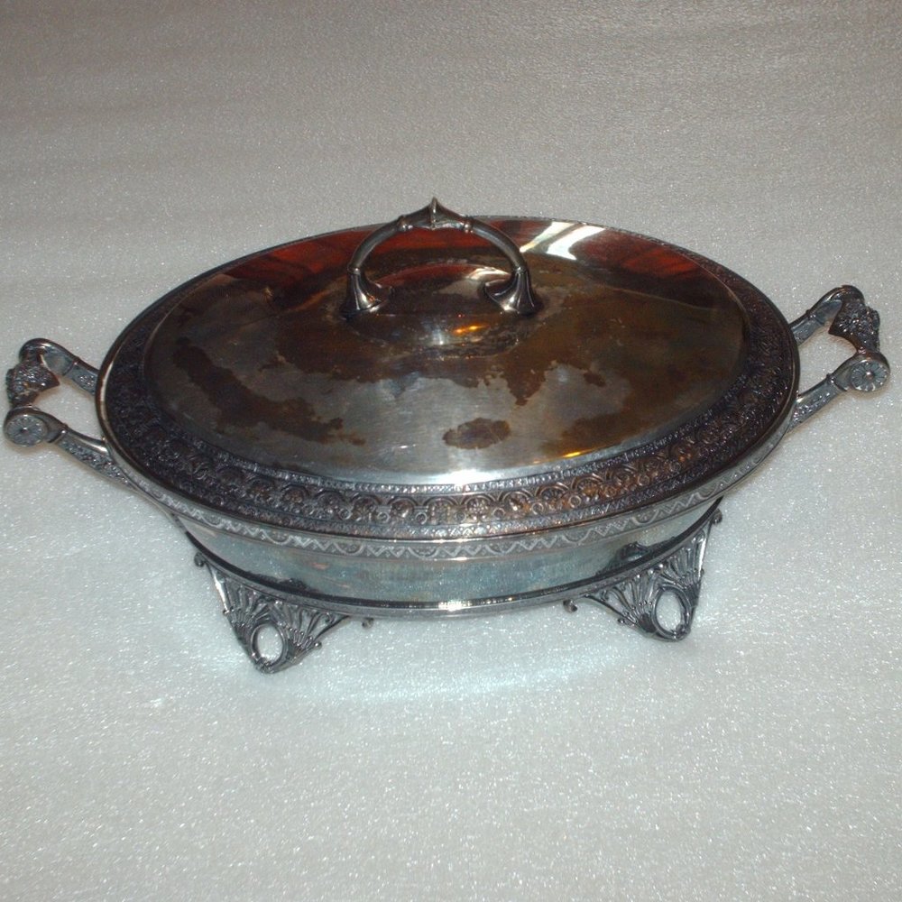 Lovely quadruple silver plated soup tureen
